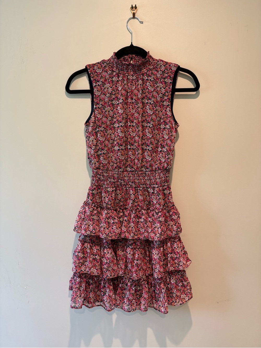1. State Floral Mock Neck Mini Dress